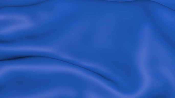 蓝色丝绸窗帘3D仿真。
