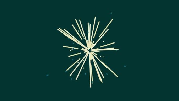 五颜六色的爆炸粒子，五颜六色的循环烟花