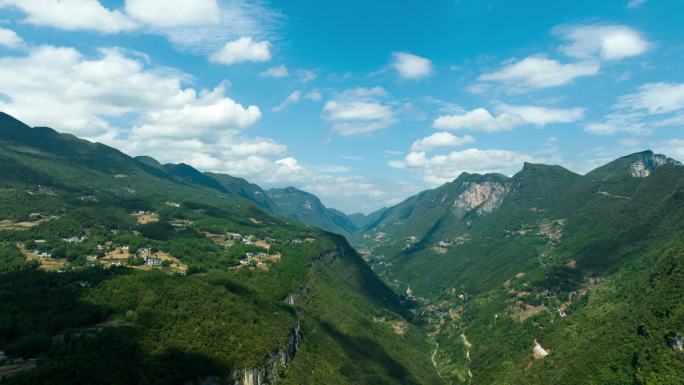 航拍山区风光4K