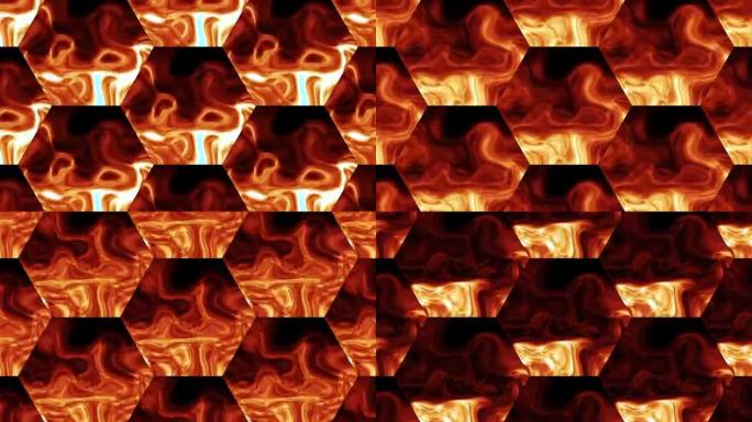 数字渲染 ф ing抽象热火六边形背景
