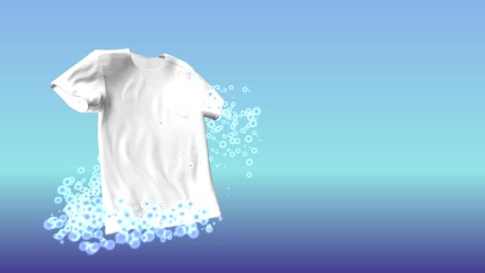 洗衣液或布漂白剂的作用。3D动画