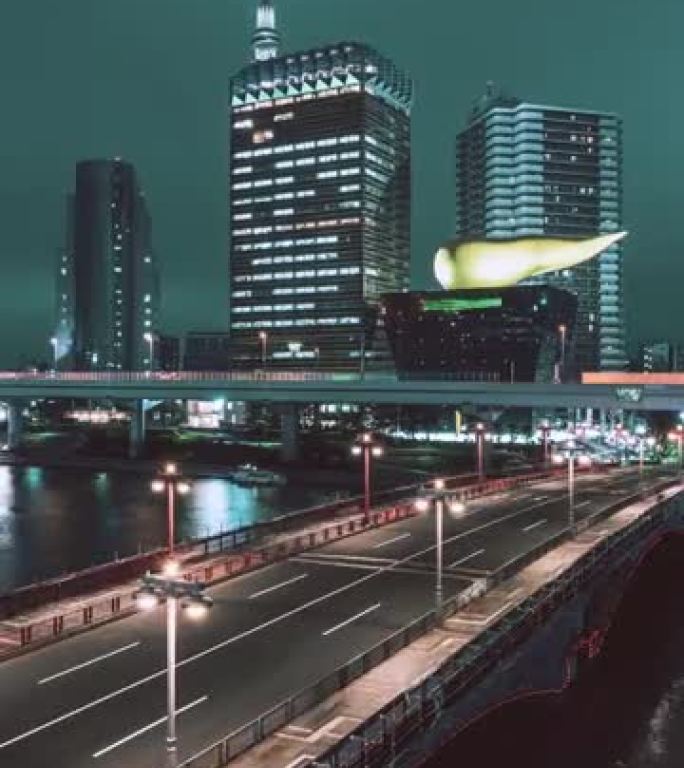 日本东京浅草区东马大桥夜景