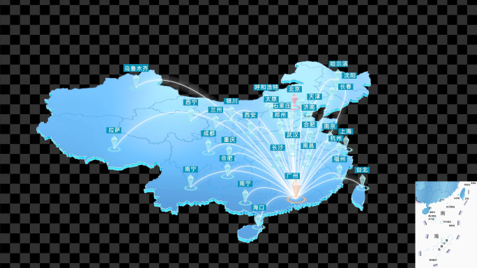 4K科技中国区位辐射地图