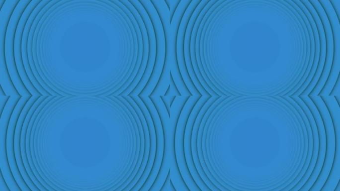 4k蓝色摆动环移动圈可循环扁平生动背景