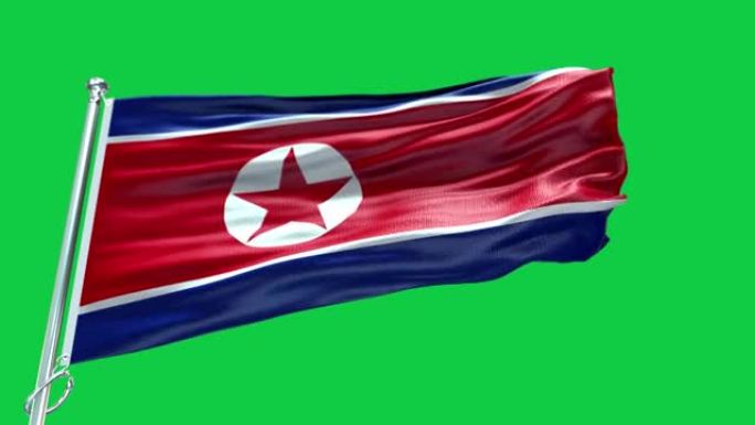 4k高度详细的国旗朝鲜北朝鲜国旗高细节-国旗朝鲜北波模式可循环元素