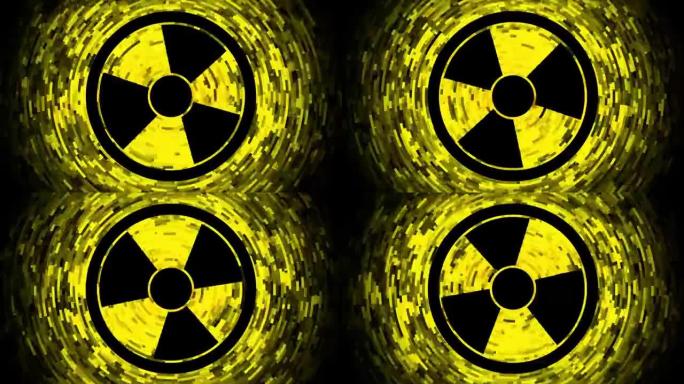 核符号闪烁图标循环