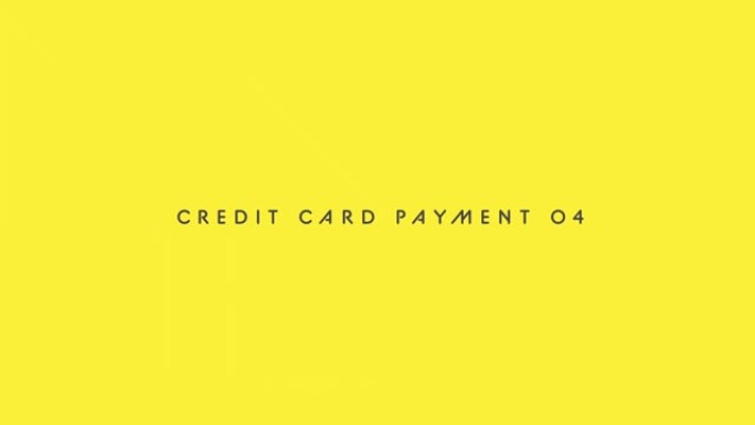 用信用卡触摸支付。无现金支付的动画。
