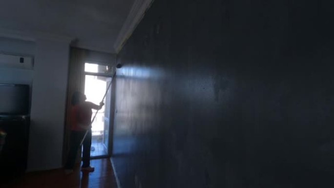 成年女性在家画墙视频