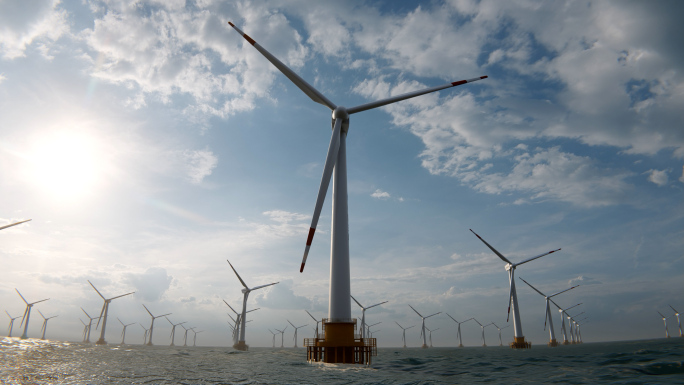 三峡  海上风电机风力发电新能源