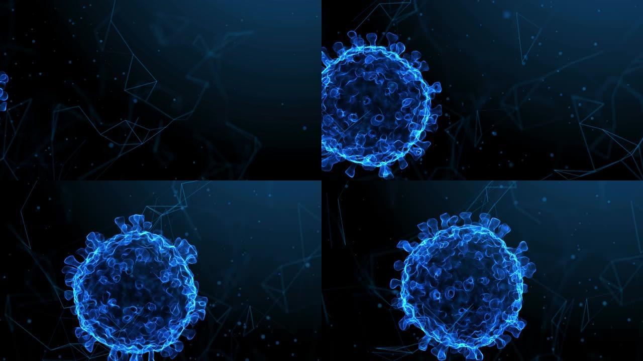 电子显微镜中的冠状病毒2019-nCoV