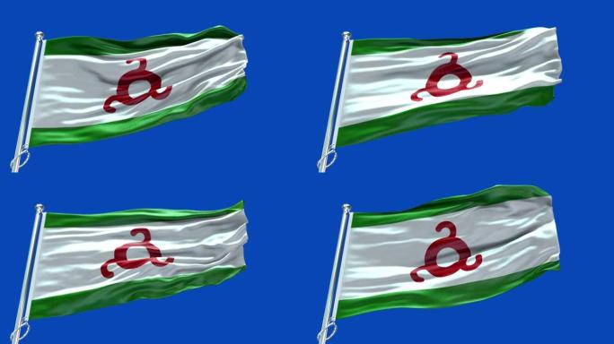 4k印古什国旗-印古什国旗高细节-印古什国旗波模式可循环元素