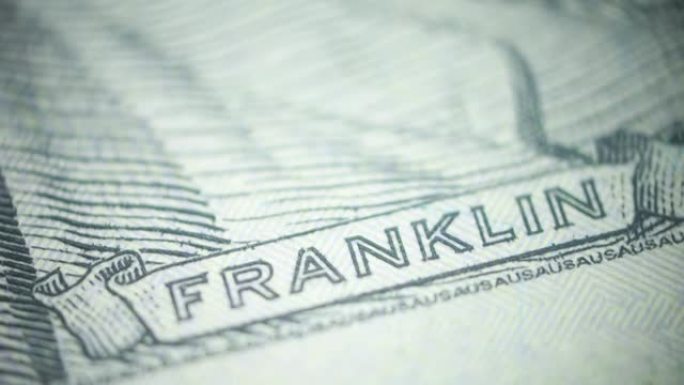 富兰克林100美元钞票-宏观拍摄