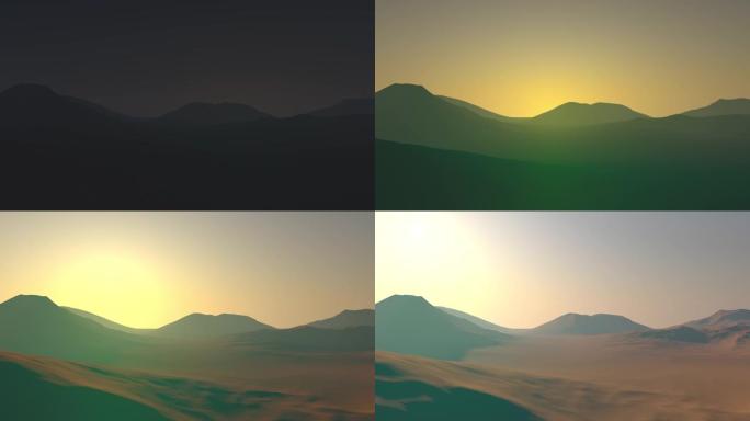 沙漠中的日出