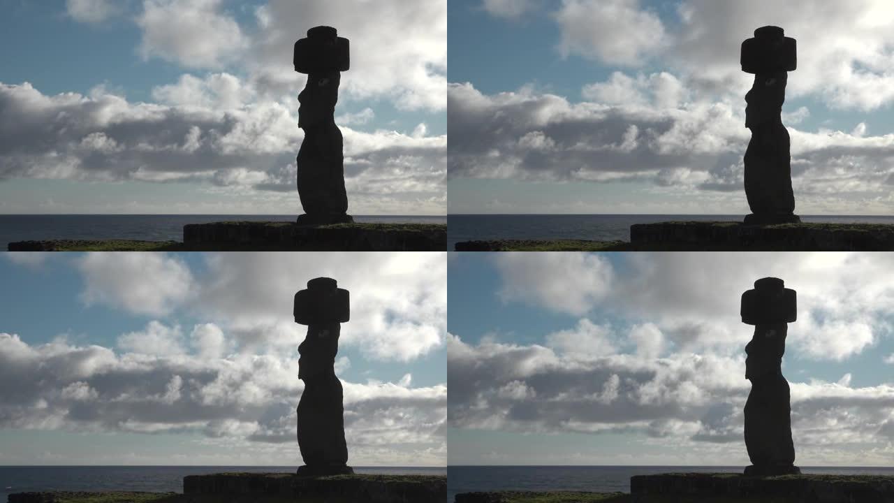 太平洋复活节岛的石像。
