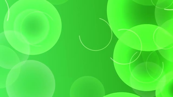 绿色背景上的4k气泡