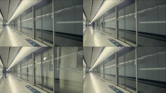香港地铁人流延时摄影