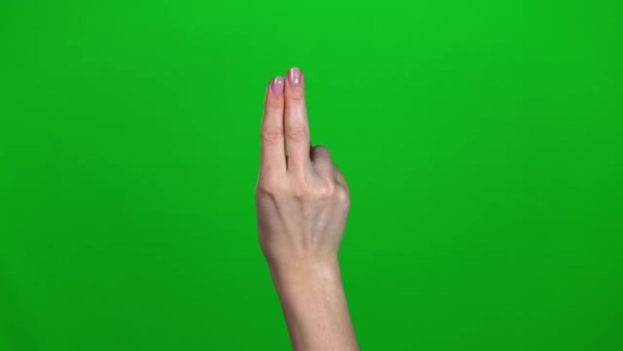 一组8种不同的两指滑动点击绿色屏幕上的缩放手势