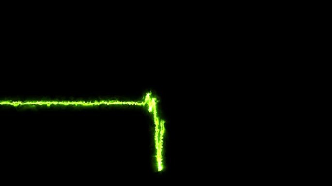 能量心跳平行线。无缝循环动画。EKG心率显示屏医学研究脉冲跟踪绿线。运动动画