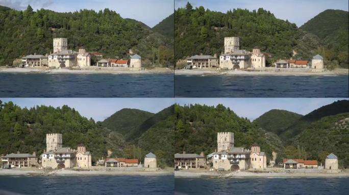 Zograchou H.修道院，arsanas，小港，阿索斯山，阿索斯山，哈尔基迪基，希腊