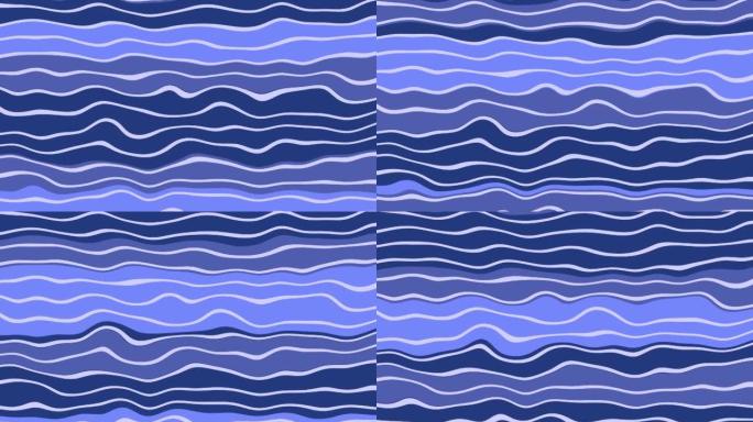 七彩波浪纹背景，波浪纹抽象背景股票视频