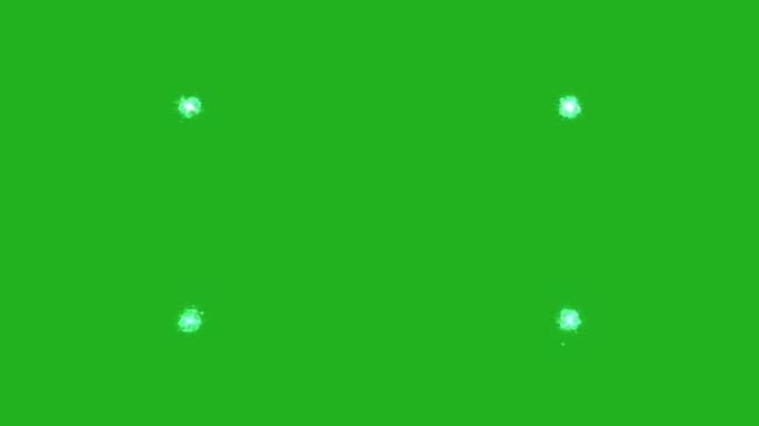 魔法能量绿屏运动图形