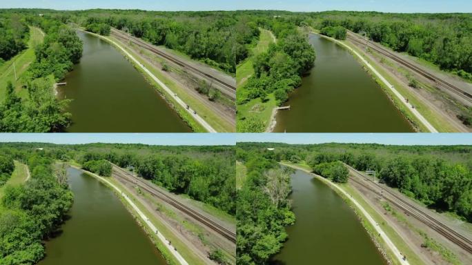 纽约州的伊利运河 (Erie Canal) 有步行和自行车道