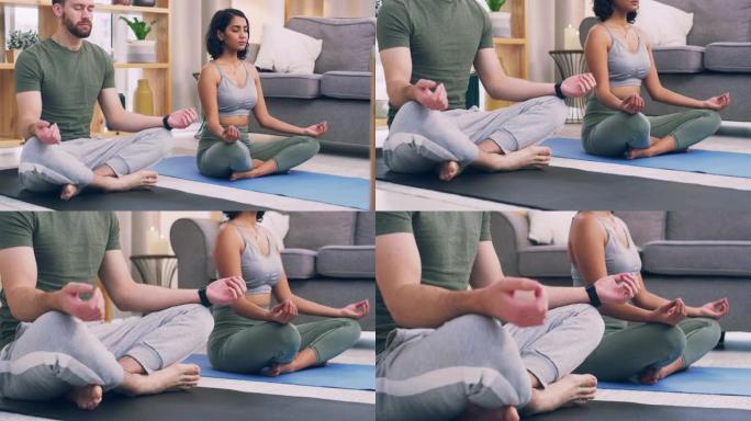 放手是最难的体式居家瑜伽外国人健身运动
