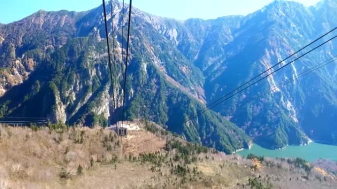 日本阿尔卑斯山的电缆线