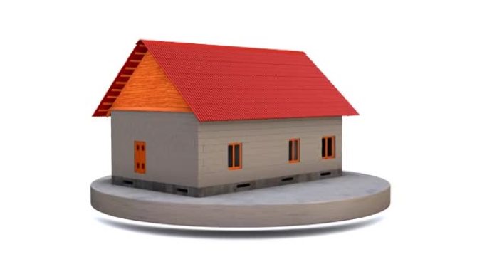 3d模型的房子动画