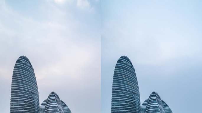 北京望京soho日转夜延时摄影3-竖版