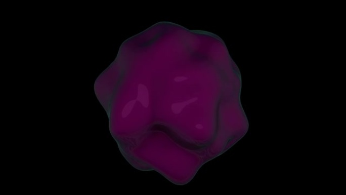 球面波的3D动画。具有 α 通道的血浆或细胞运动。