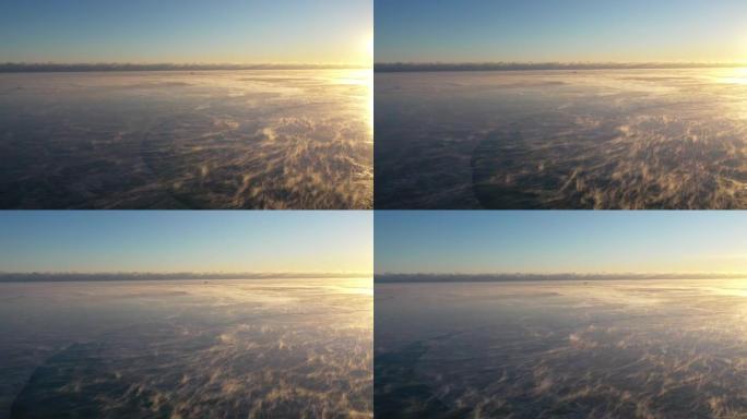 密歇根湖和极地涡旋期间的海烟