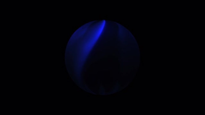 发光的蓝色霓虹灯球体。抽象背景未来表面运动设计模板孤立的快速时间阿尔法通道ProRes 4444。4