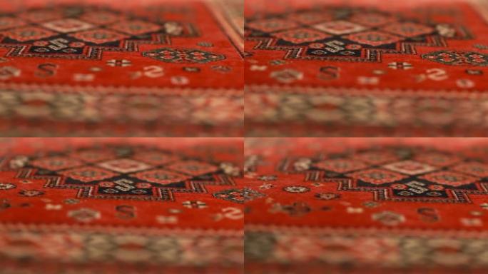 波斯地毯的红黑图案