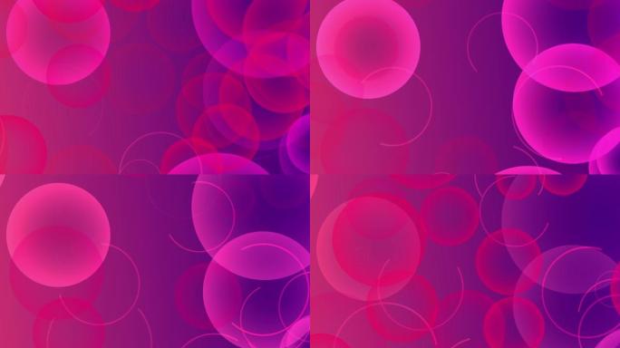 粉红色紫色背景上的4k气泡