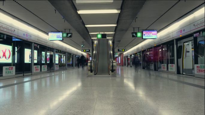 香港地铁人流延时摄影4