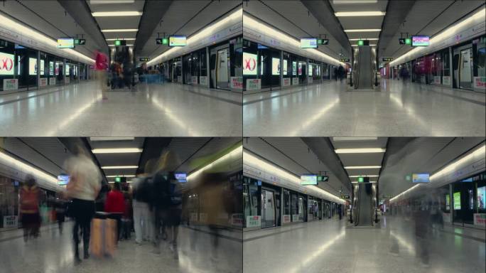 香港地铁人流延时摄影4
