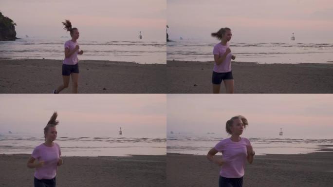 在海边慢跑的女人1