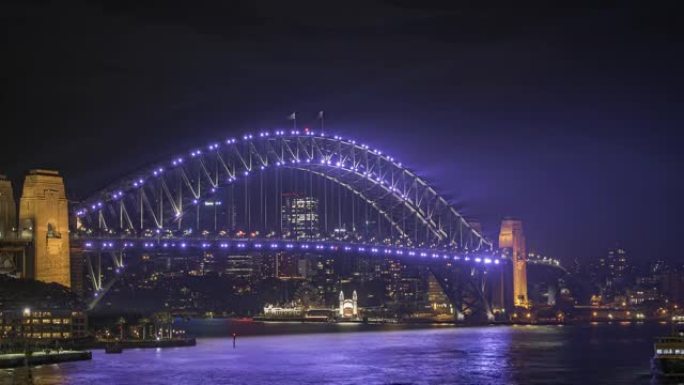 在澳大利亚悉尼的圆形码头上，船只的时光倒流