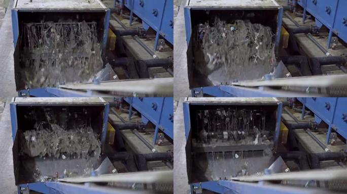 回收塑料厂再生PET洗涤过程的平移视图