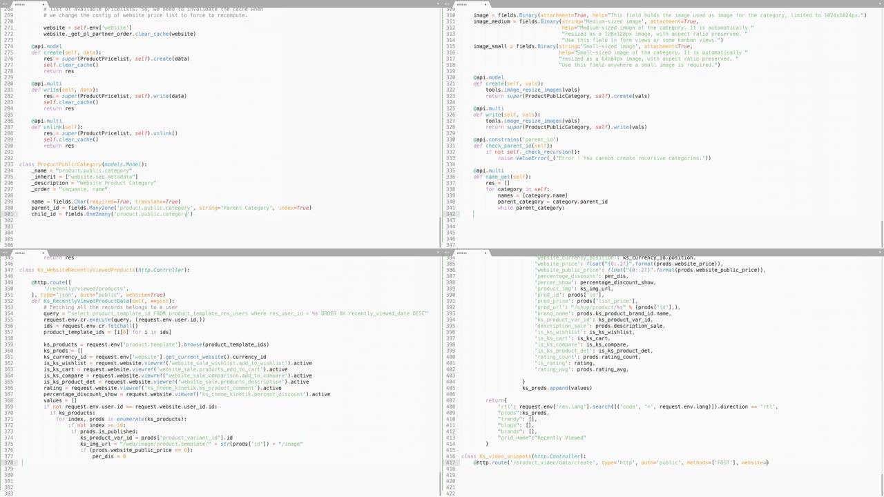 Python编程语言源码打字效果Python程序员股票代码彩色命令编辑器屏幕。网络开发技术教育。白色