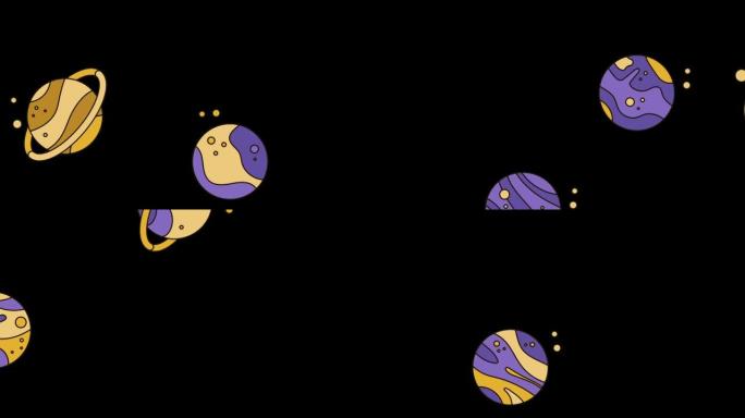 行星在轨道上旋转和飞行的视频动画。占星家的视频，行星对人的影响的概念。适用于horoscop
