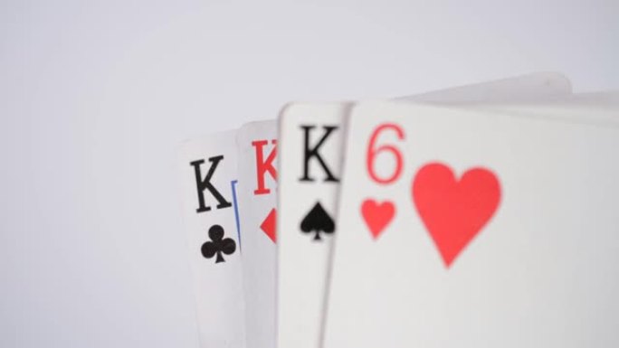 扑克手玩牌白色四王