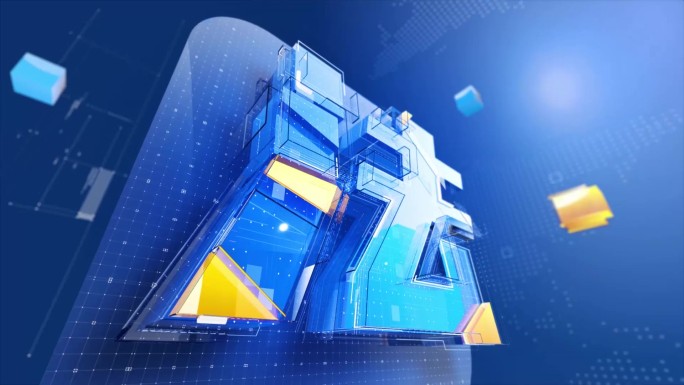 蓝色法制电视栏目包装AE片头