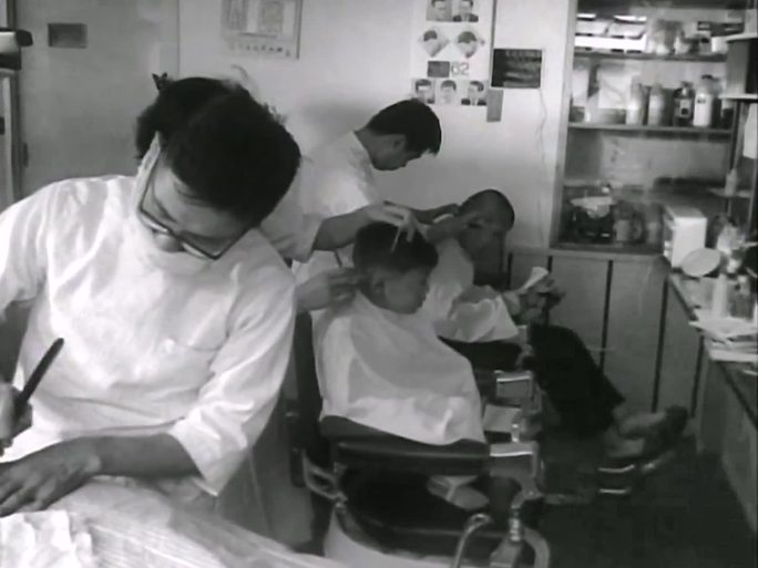 1962年日本 理发店 理发师