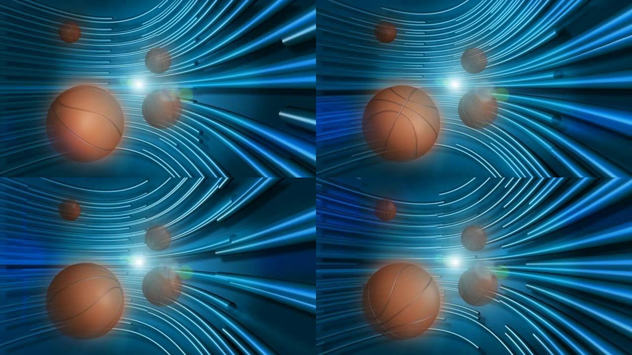 篮球的抽象背景可循环