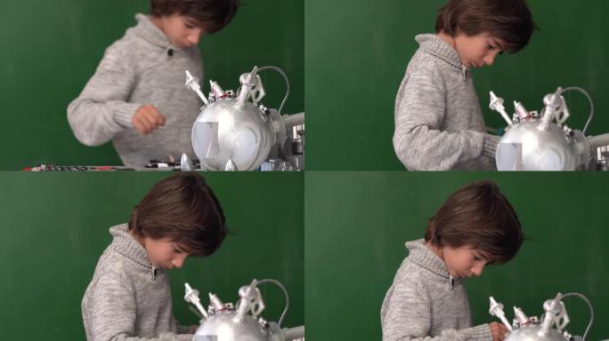小学生设计科幻飞船的4k视频