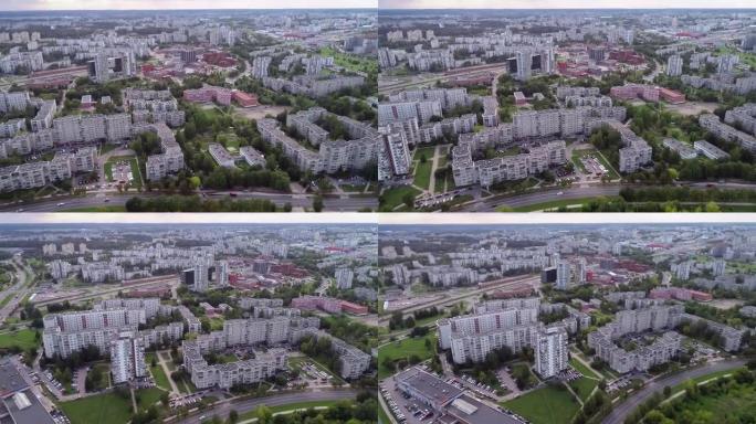 维尔纽斯城市景观和Fabijoniskes区。乌克兰最著名的切尔诺贝利普里皮特镇