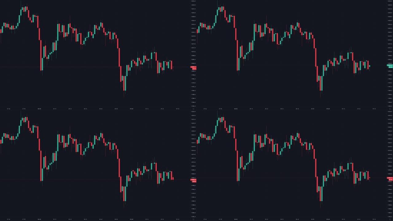 蜡烛棒图表与牛市和熊市指标在数字黑屏。股票市场或证券交易所交易的上升趋势和下降趋势。数字金融和投资交