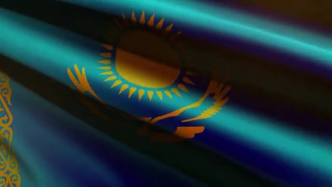 哈萨克斯坦国旗循环动画